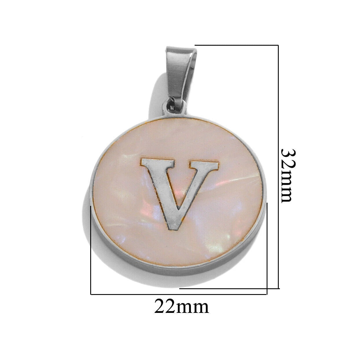 A-Z Letter Alphabet Circle Pendant