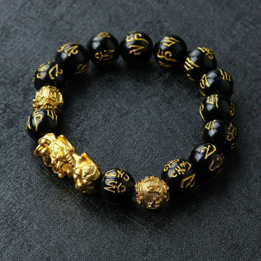 Black Obsidian Beads Bracelet