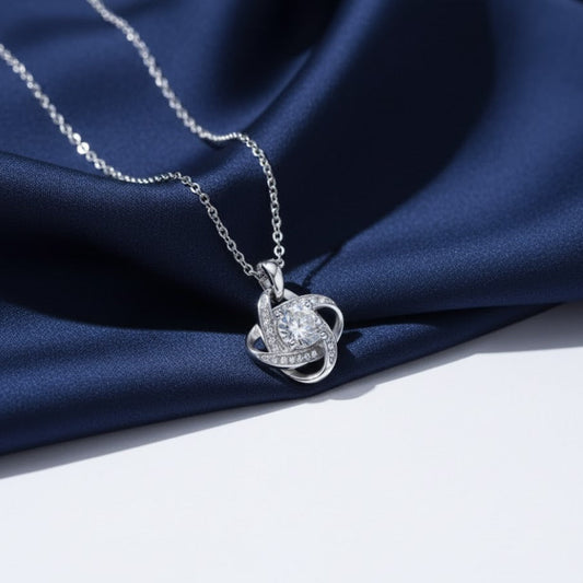 Four Leaf Cubic Zirconia Clover Clavicle Necklace