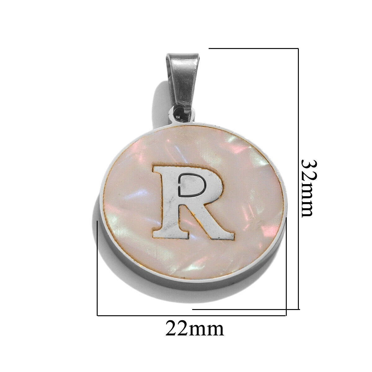 A-Z Letter Alphabet Circle Pendant