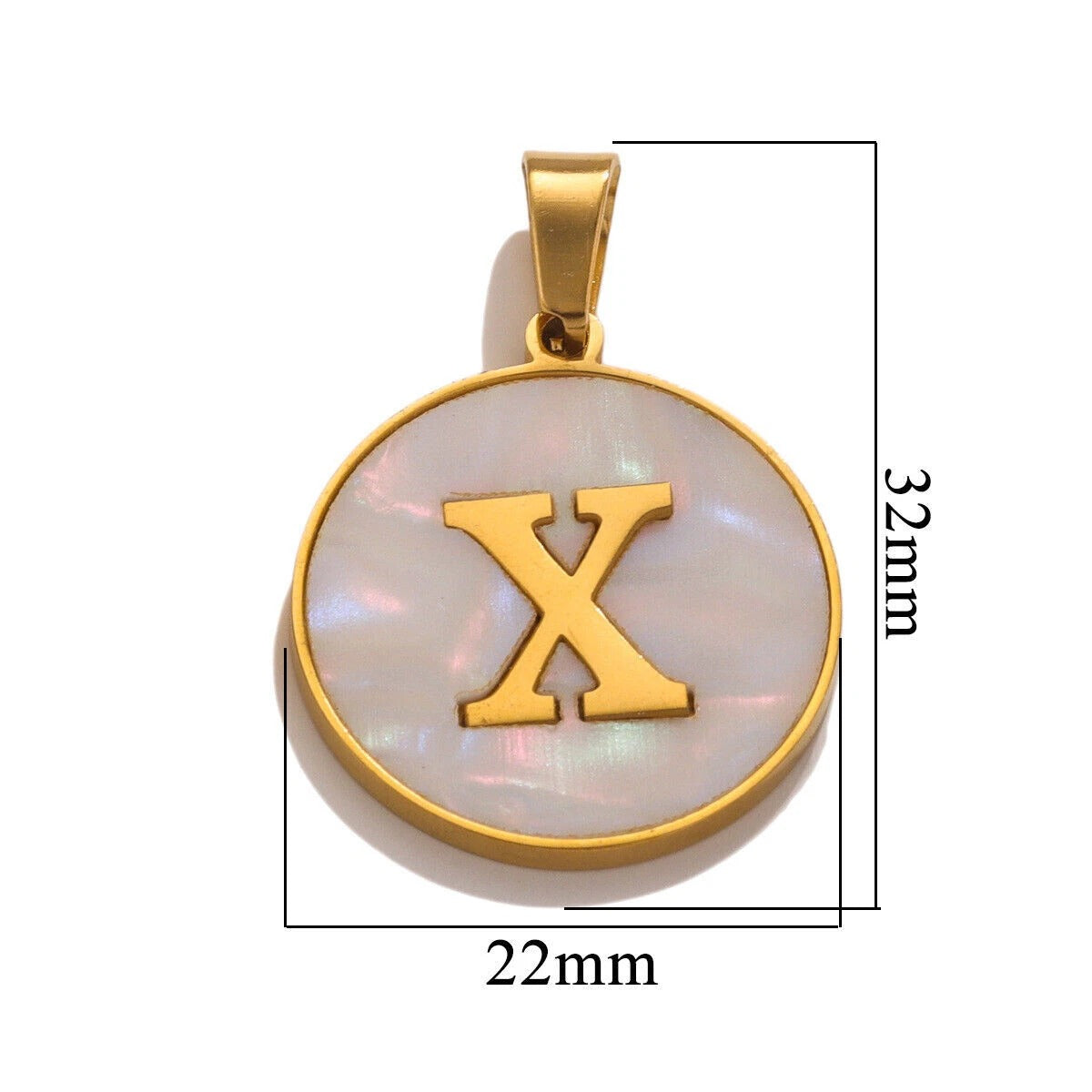 A-Z Letter Alphabet Circle Pendant