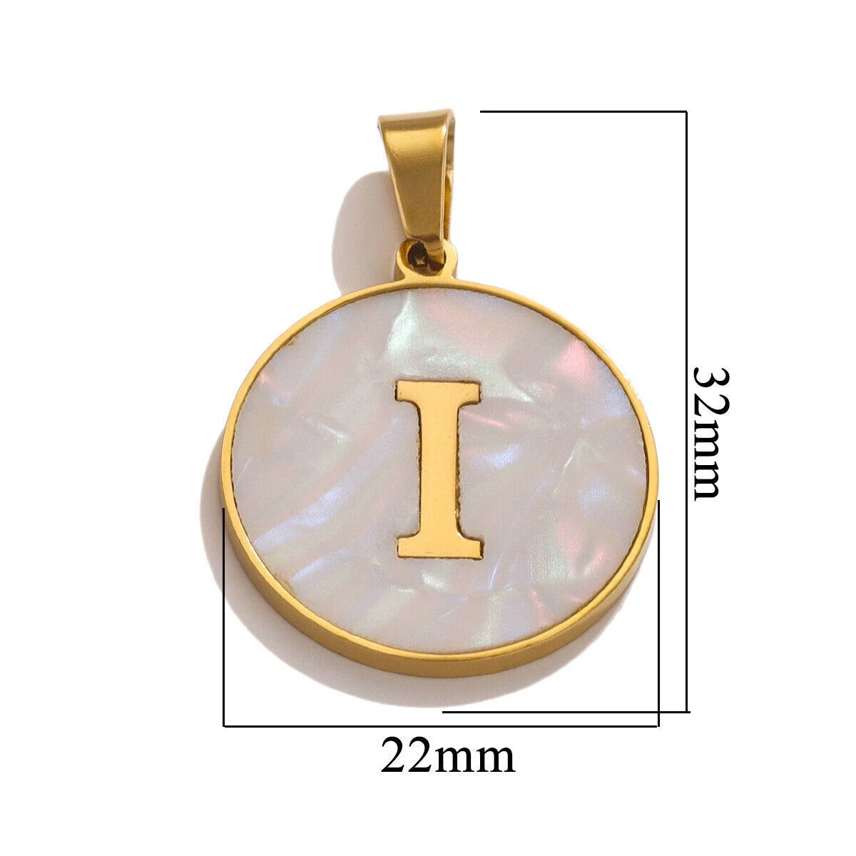 A-Z Letter Alphabet Circle Pendant