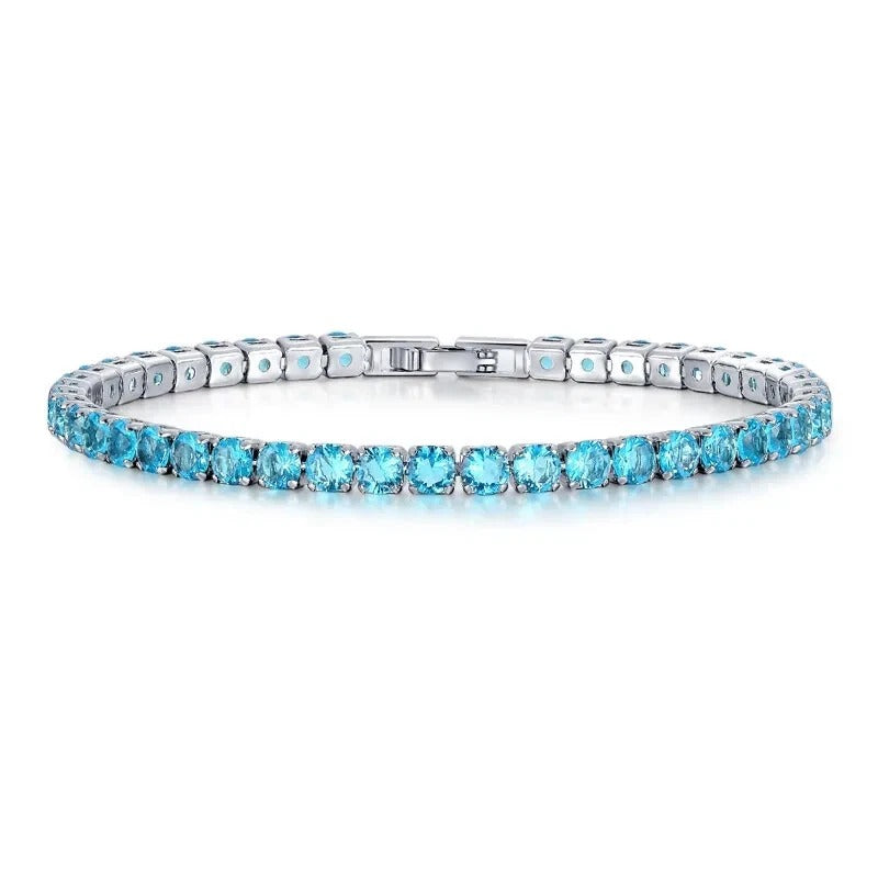 Silver Cubic Zircon Tennis Bracelet