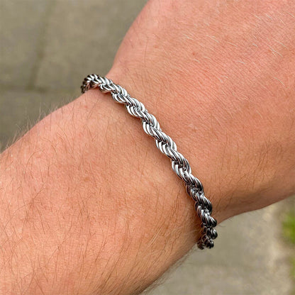 NEW Italian Style 925 Sterling Silver Twisted Rope Necklace Bracelet