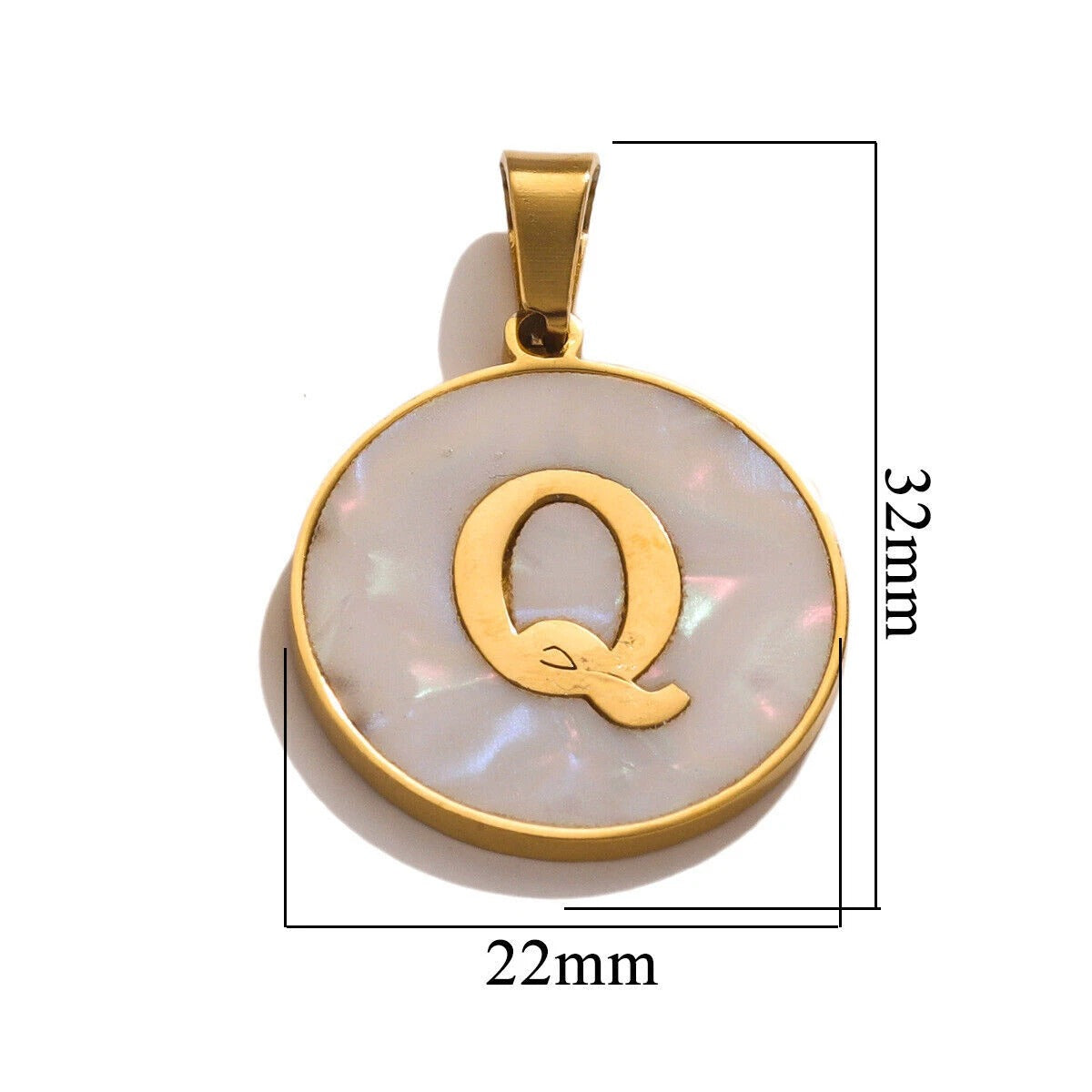 A-Z Letter Alphabet Circle Pendant