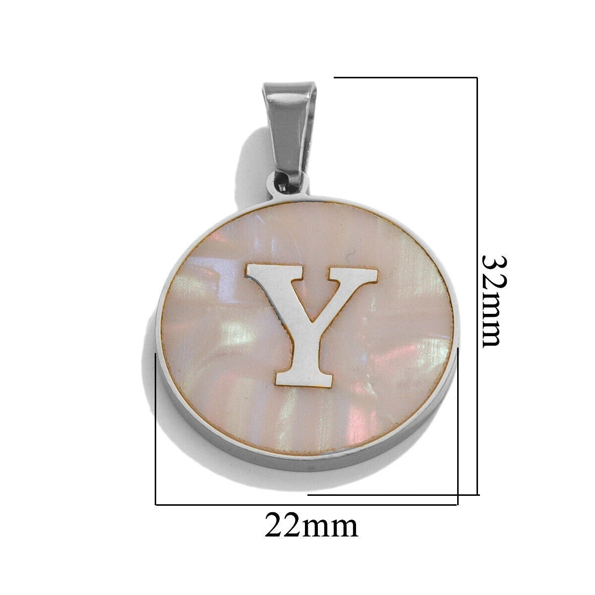 A-Z Letter Alphabet Circle Pendant