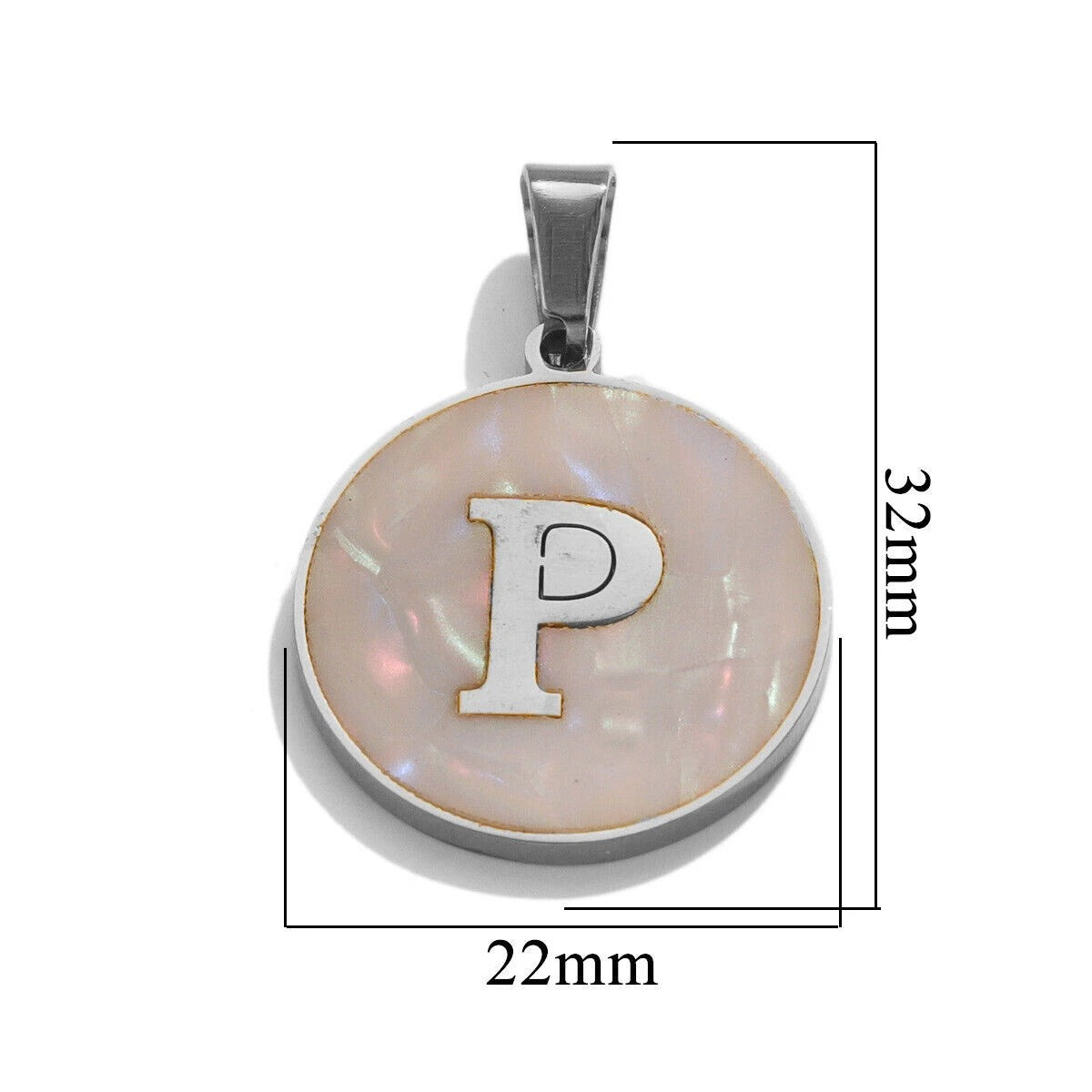 A-Z Letter Alphabet Circle Pendant