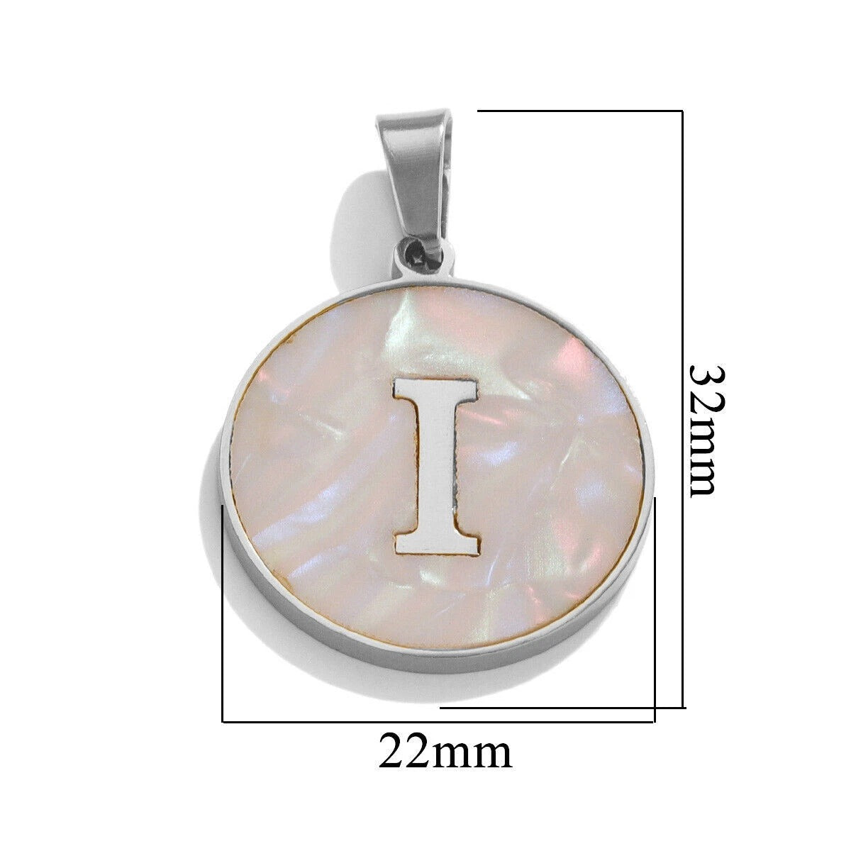 A-Z Letter Alphabet Circle Pendant