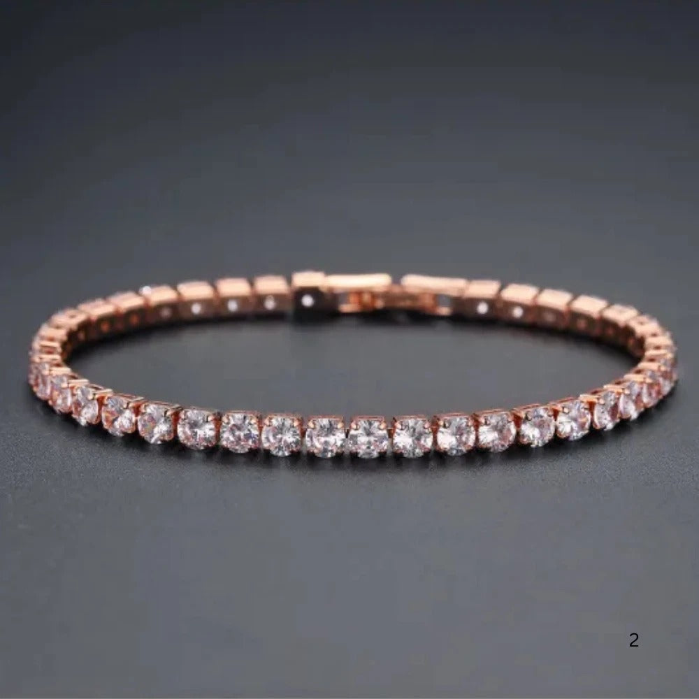 Silver Cubic Zircon Tennis Bracelet