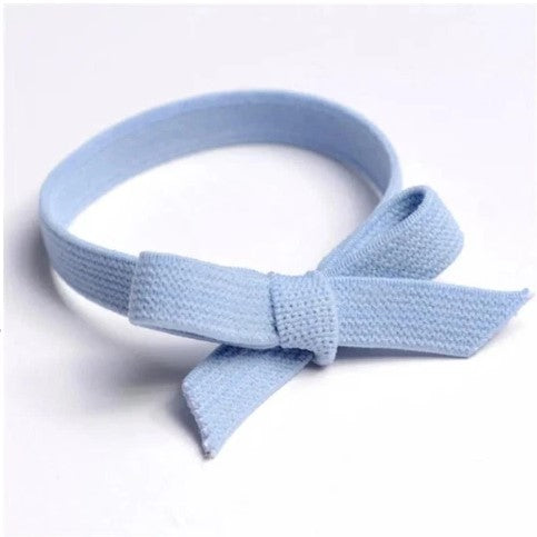 Solid Color Bow Knotted Hair Rubber Bands High Ties Women Elastic Rope