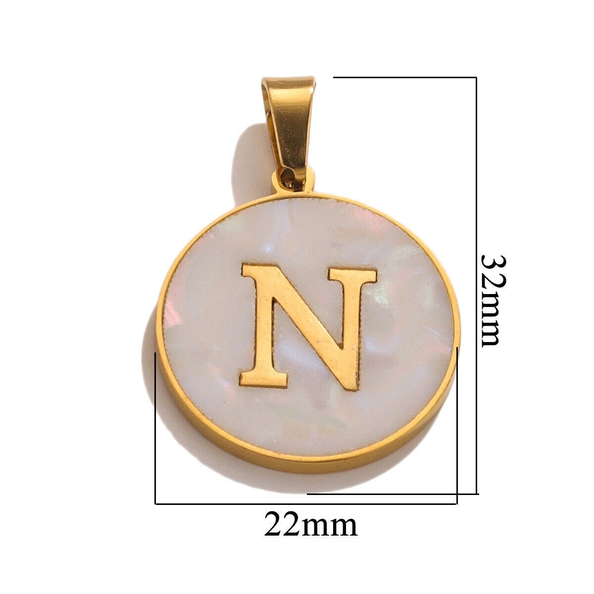 A-Z Letter Alphabet Circle Pendant