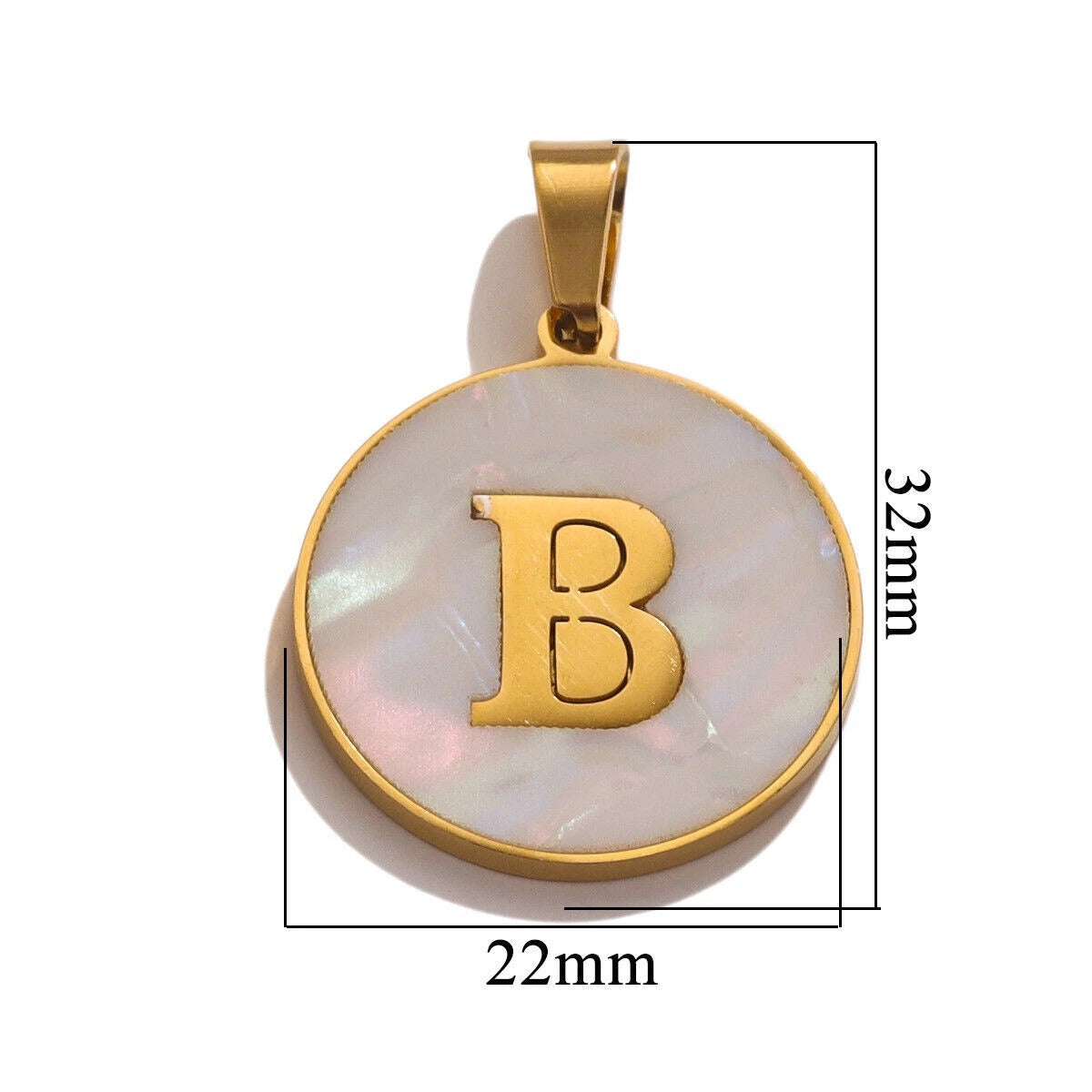 A-Z Letter Alphabet Circle Pendant