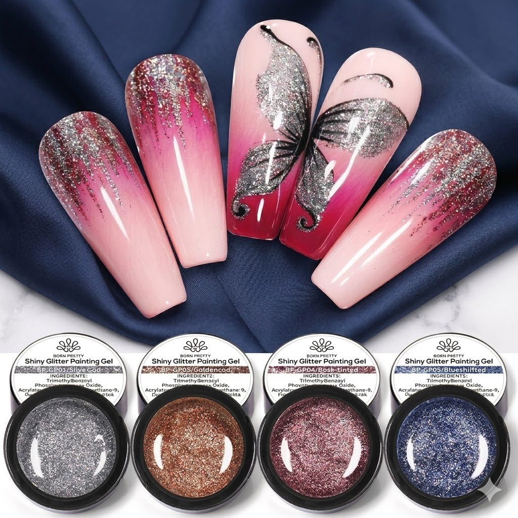 Born Pretty Shiny Glitter Painting Gel KK Labib