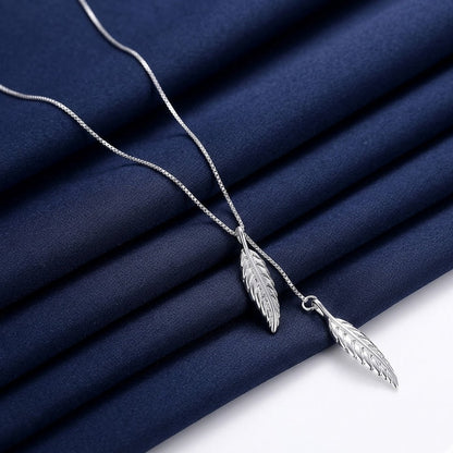 Two Leaf Pendant Necklace KK Labib