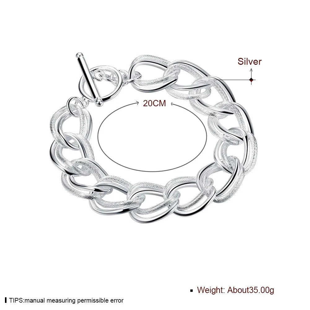 Double Chain Diamond Cut Bracelet