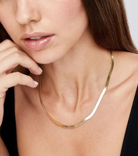 Flat Snake Chain Necklace