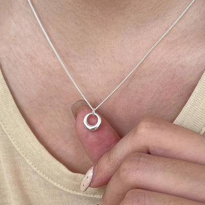 Silver Circle Pendant Chain