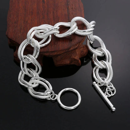 Double Chain Diamond Cut Bracelet
