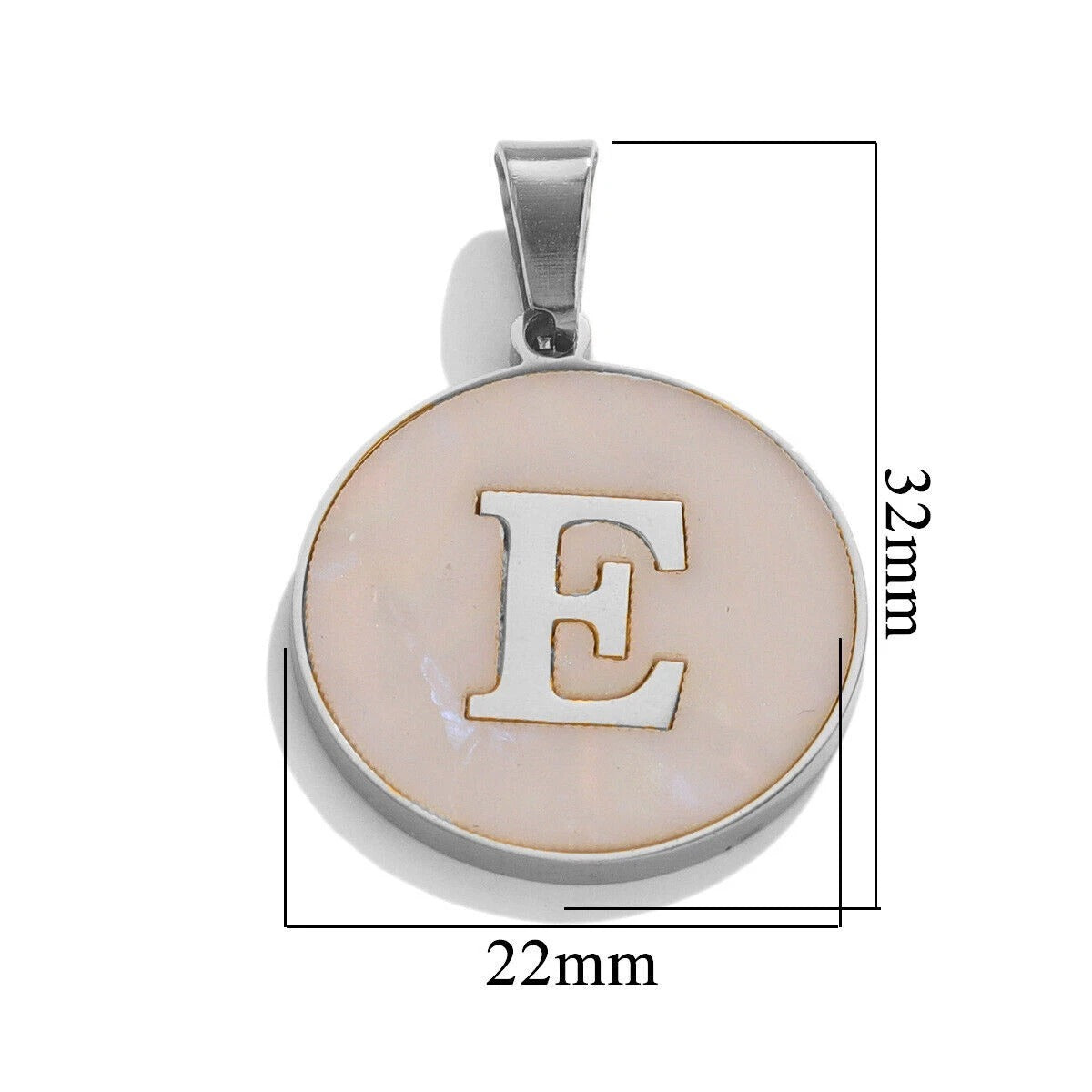 A-Z Letter Alphabet Circle Pendant
