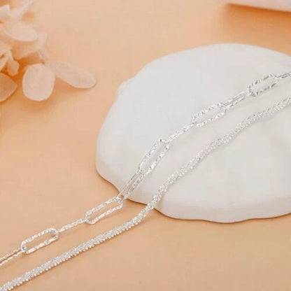 Adjustable Paperclip Chain Bracelet