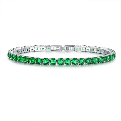 Silver Cubic Zircon Tennis Bracelet