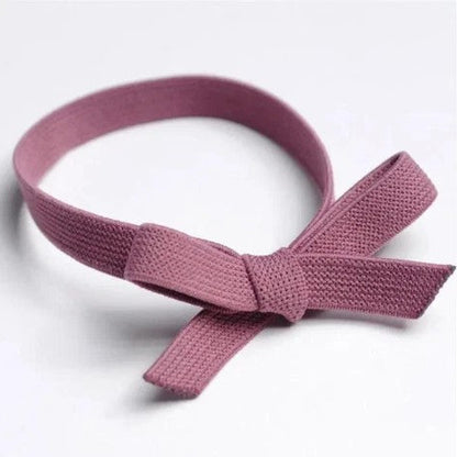 Solid Color Bow Knotted Hair Rubber Bands High Ties Women Elastic Rope