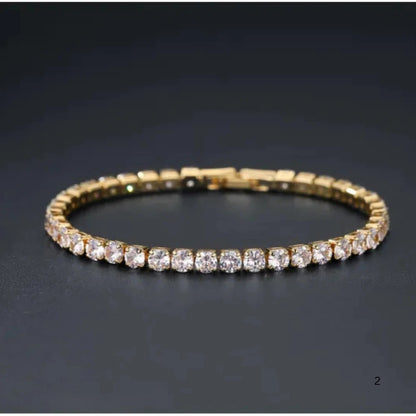 Silver Cubic Zircon Tennis Bracelet