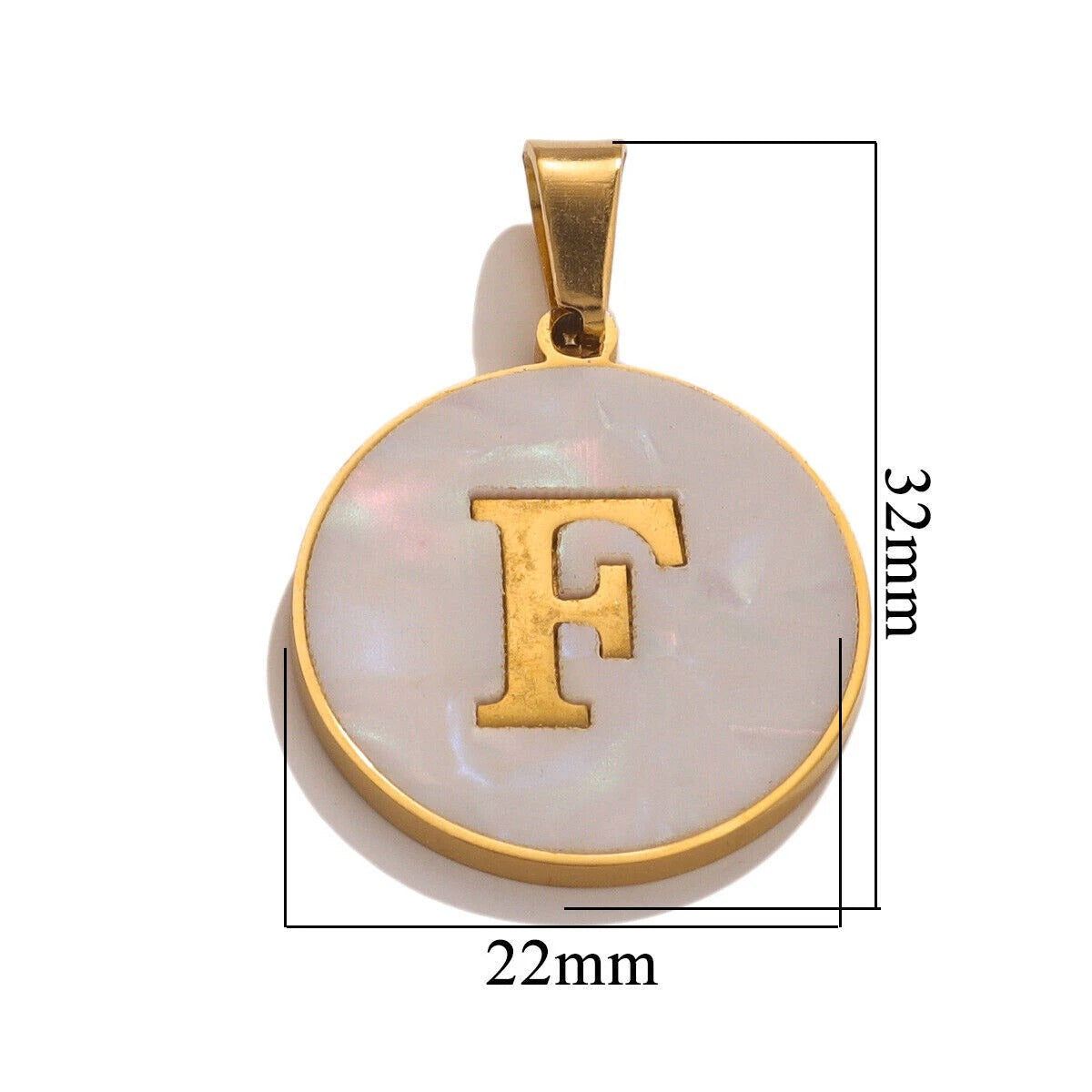 A-Z Letter Alphabet Circle Pendant