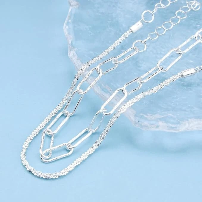 Adjustable Paperclip Chain Bracelet