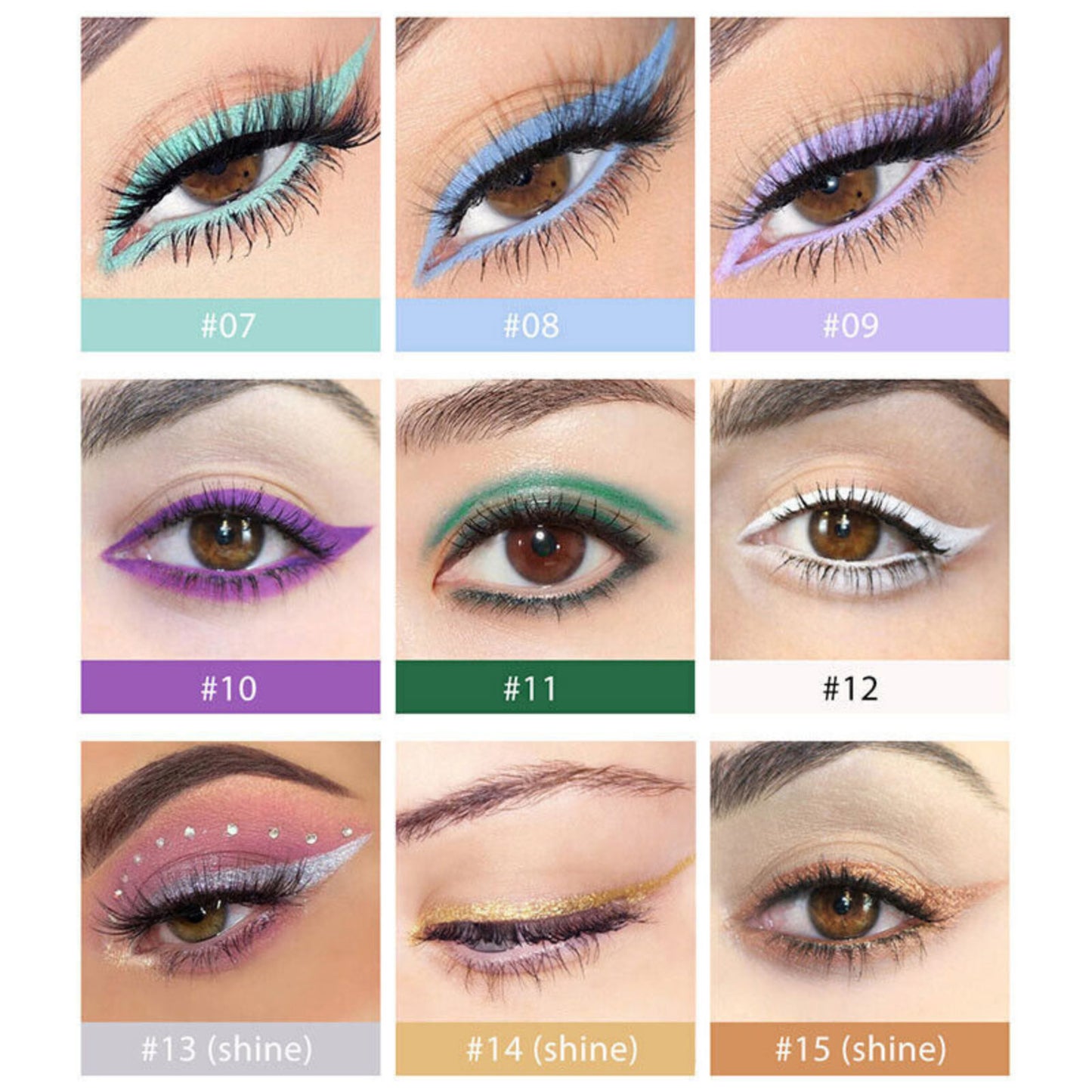 Waterproof Matte Liquid Eyeliner 20 Colors Pen Long Lasting Eye Makeup HANDAIYAN