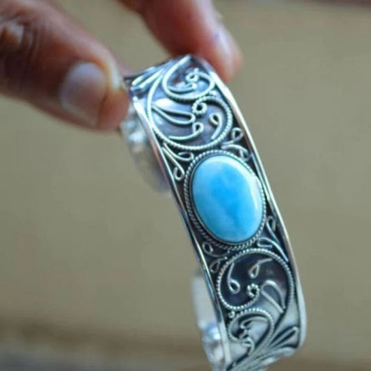 . Retro Turquoise Open Bracelet. KK Labib