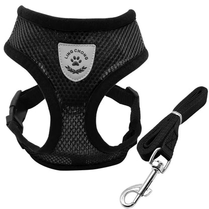 Pet Cat Dog Harness Vest Walking Lead Leash for Cat Puppy Dogs Collar Adjustable