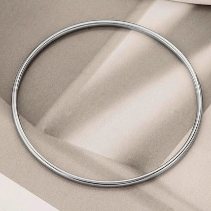 925 Silver Bracelet Plain Glassy Silver Bangles For Women Party Jewelry Gift