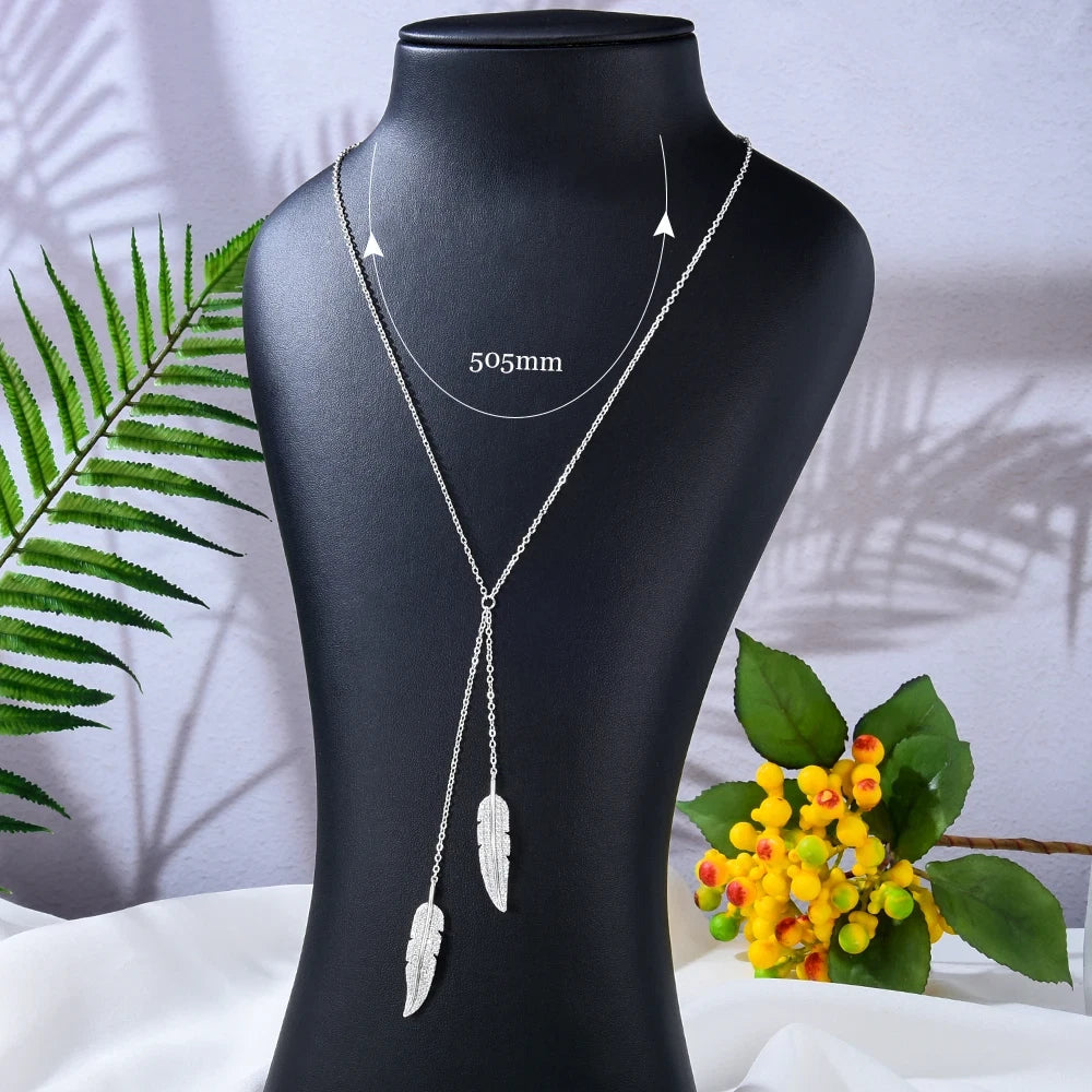 Two Leaf Pendant Necklace KK Labib