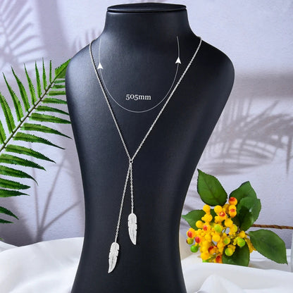 Two Leaf Pendant Necklace KK Labib