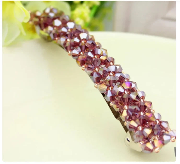 Barrette Fashion Girl Crystal Swan Hair Clip