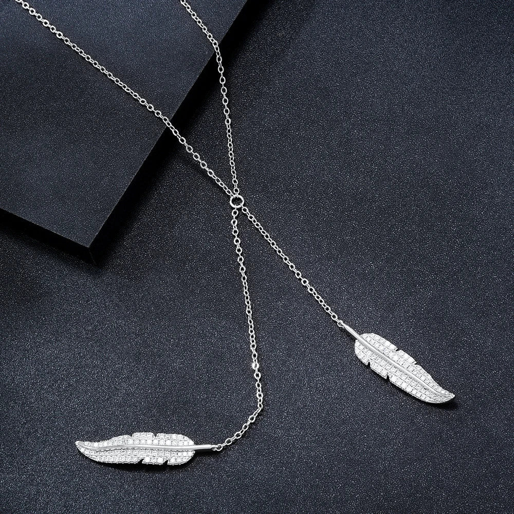 Two Leaf Pendant Necklace KK Labib