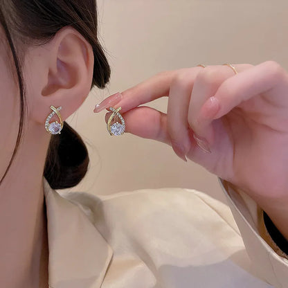 Hanging Tassel Drop Stud Earrings
