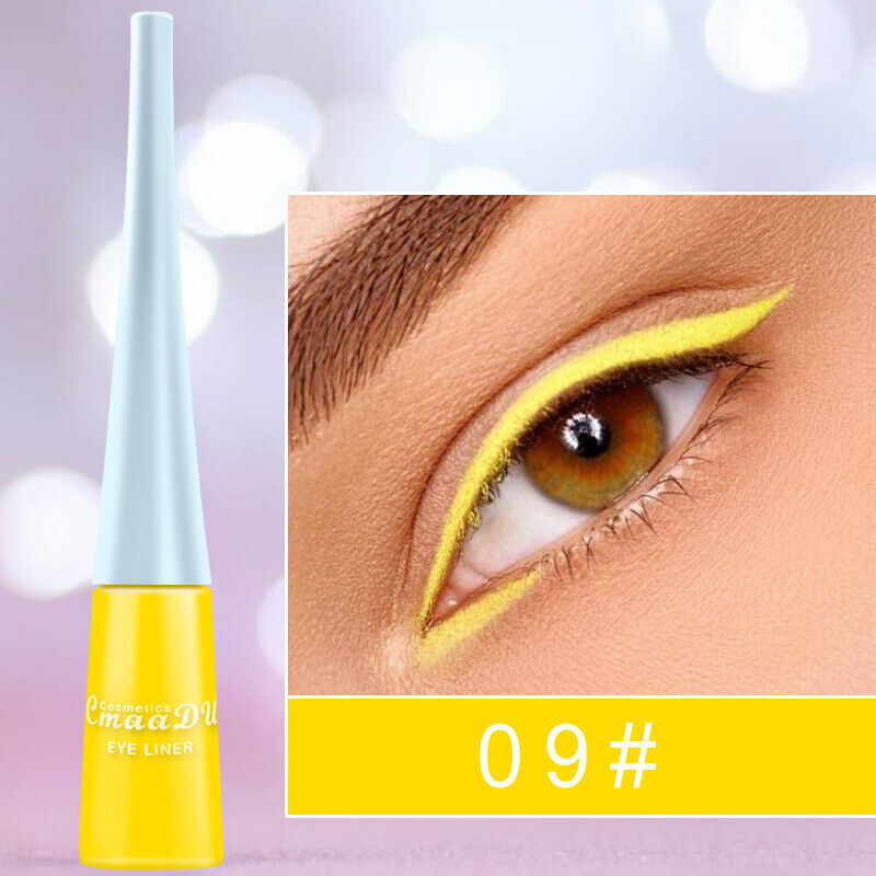 Waterproof Liquid Eyeliner Beauty Matte Glitter Pen Pencil Makeup 33 Colors UK