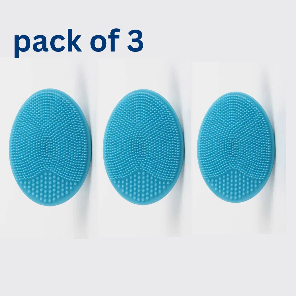 3 Pack Silicone Face Scrubber Massager Brush. KK Labib