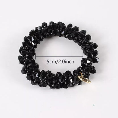 Crystal Pearl Elastic Rope Ponytail Hair Band