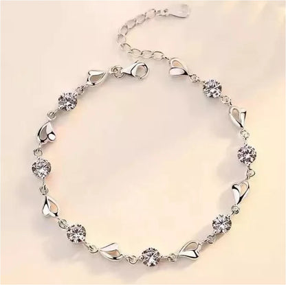 Love Heart Linked Bracelet