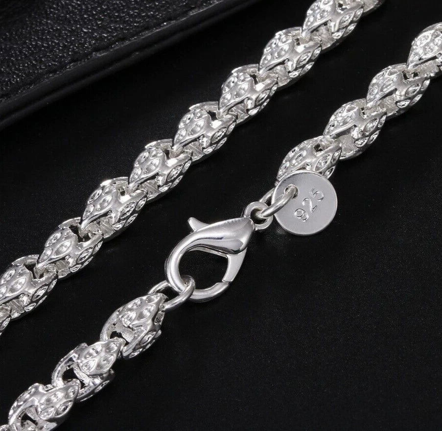 Solid 925 Sterling Silver Faucet geometry charm Bracelets Women's lady Jewelry