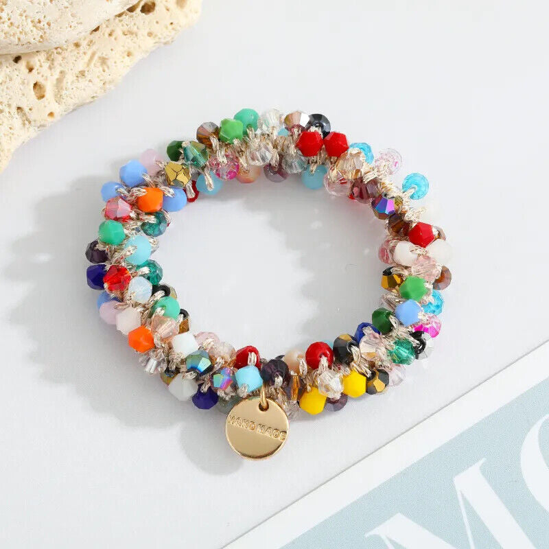 Crystal Pearl Elastic Rope Ponytail Hair Band