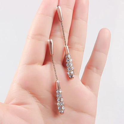 Hanging Tassel Drop Stud Earrings