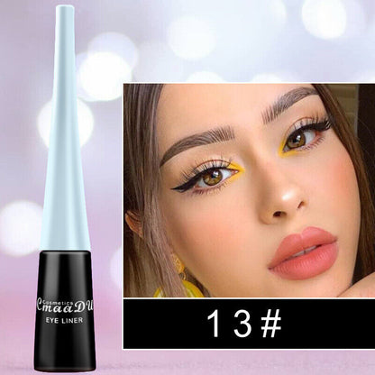 Waterproof Liquid Eyeliner Beauty Matte Glitter Pen Pencil Makeup 33 Colors UK