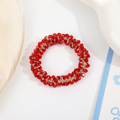 Crystal Pearl Elastic Rope Ponytail Hair Band