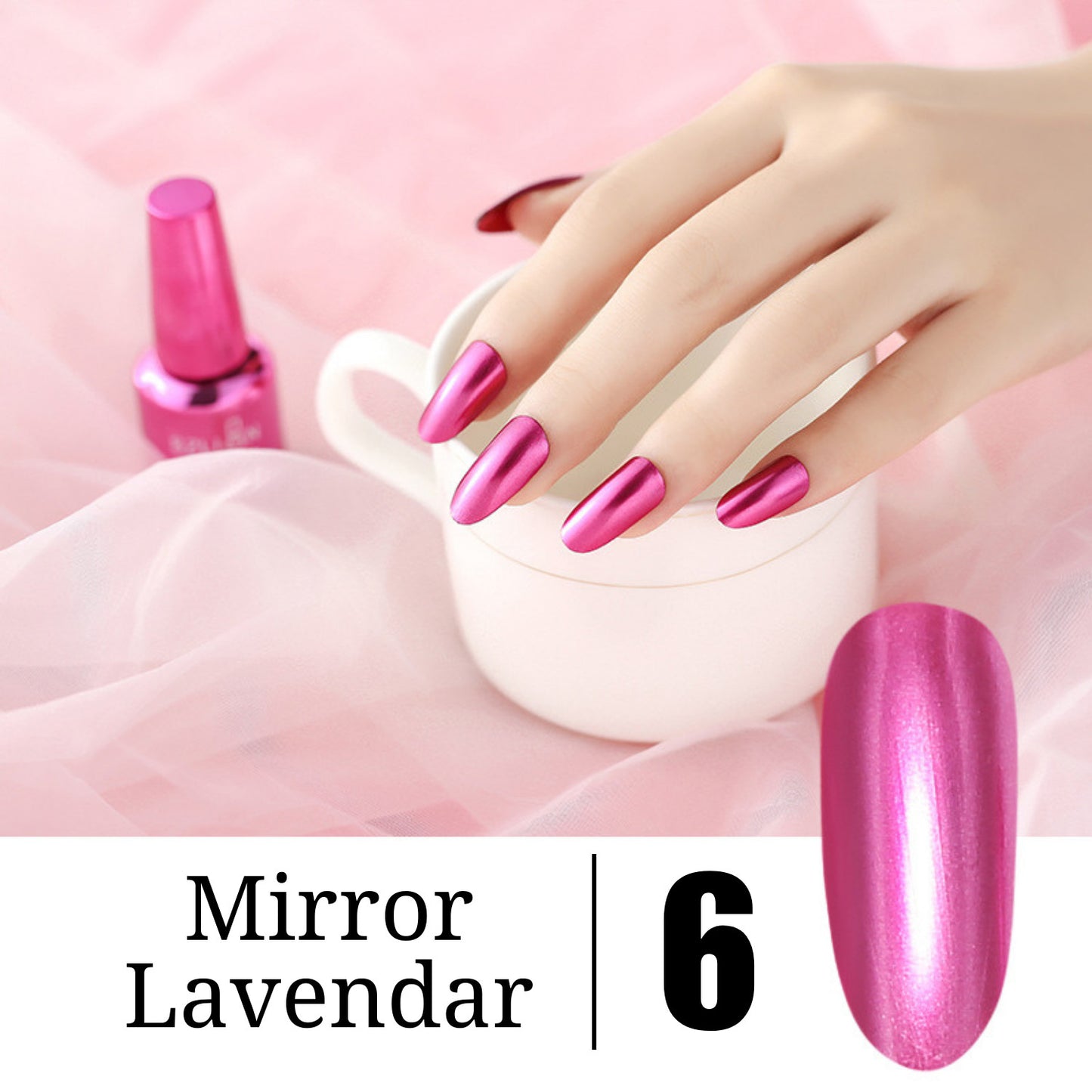15 Colors Metallic Nail Polish Super Shine Chrome Mirror Effect Art Nail Varnish