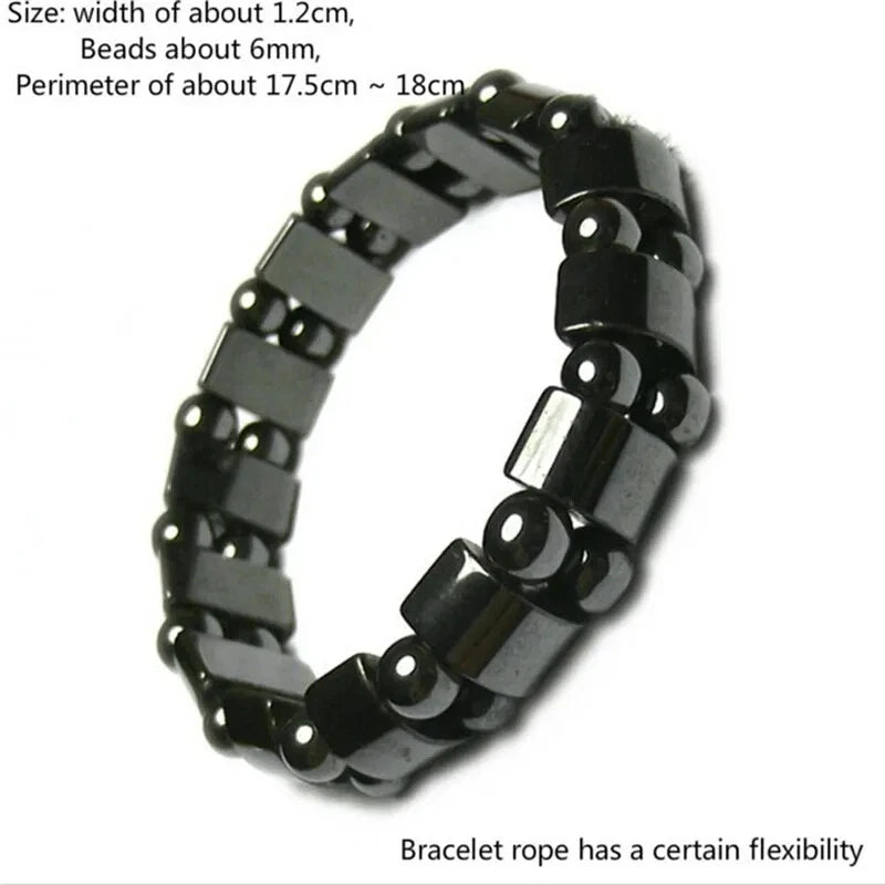 Black Stone Bracelet Weight Loss Magnetic Therapy Slimming Healthcare Bangle UK