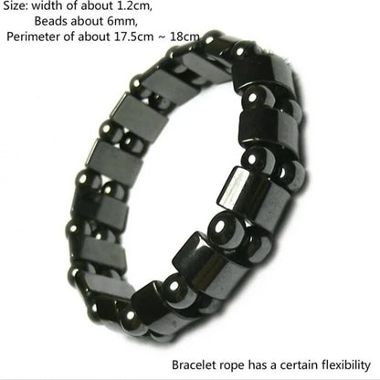 Black Stone Bracelet Weight Loss Magnetic Therapy Slimming Healthcare Bangle UK
